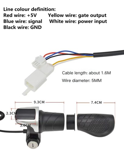 Elektrofahrrad Roller Lenker Split Throttle mit Display Schlüssel 36V/48V Schloss - Bild 4 von 14