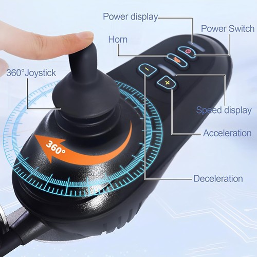 Leichter Elektrorollstuhl 12,7 kg faltbar 13 km Reichweite Senioren Mobilität - Bild 6 von 7