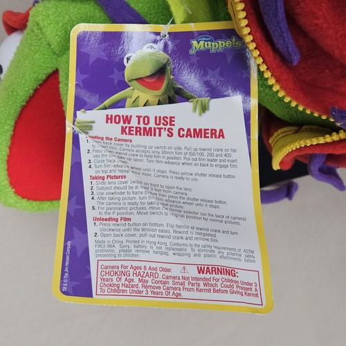 Macys Official Kermit Frog-Tographer Plush Stuffed Animal w Tags & Camera 2002 - Picture 3 of 14