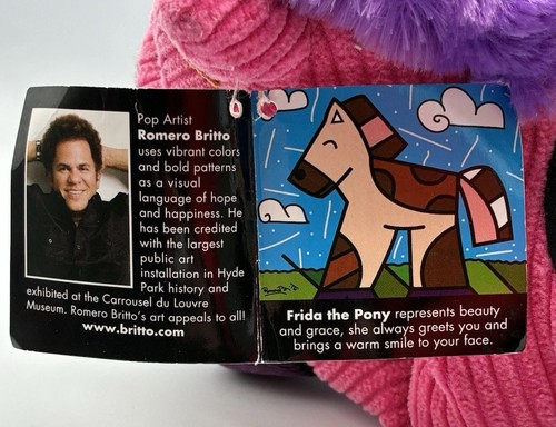 2010 Britto Popplush "FRIDA THE PONY" Mini Stuffed Plush Enesco Toy Animal NWT - Picture 2 of 18