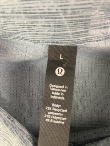 Lululemon Mens Short Sleeve Button Up Shirt Size L Gray - Bild 4 von 9