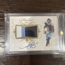 A.J. BROWN Rookie Auto 2019 Flawless Gold Holo Foil Double Patch SP /25 RPA