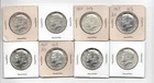 1960s KENNEDY HALF LOT, ALL HAVE SILVER CONTENT, ALL HIGH GRADE,SOME UNC. 1964-9