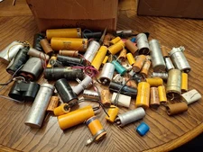 Huge Vintage Electrolytic Capacitor Lot Over 70pcs