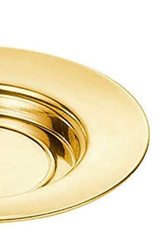 Sudbury Brass Tone Stacking Bread Plate Communion Tray, 10 1/4 Inch - Picture 3 of 3