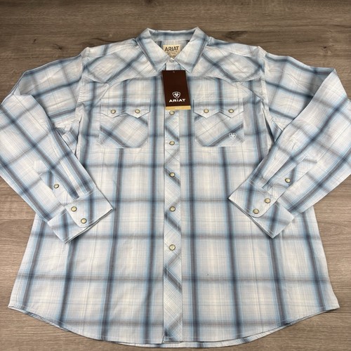 Ariat Hemd Herren Größe XL kariert Odell Retro Fit Western Pearl Snap Langarm - Bild 2 von 23