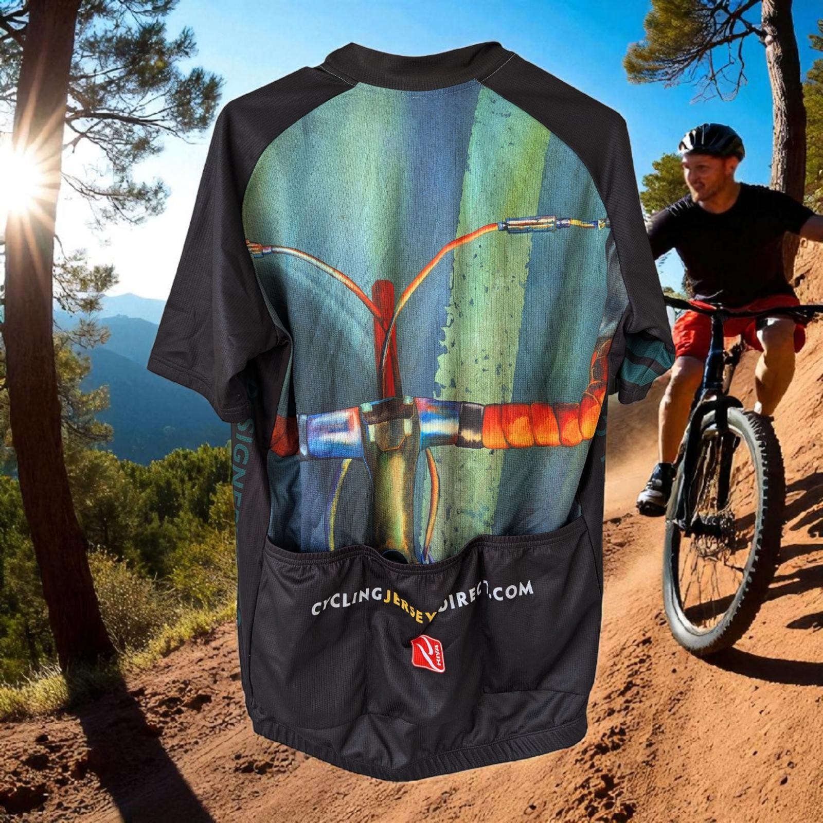 Riva Cycling Jersey Handlebar Art Size 2XL mountain biking b