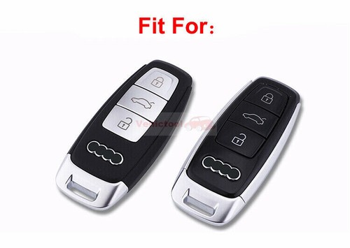 Fit forAudi A5 A6 A8 Q5 Q7 Real Carbon Fiber Remote Smart Key Fob Case Cover - Picture 4 of 16
