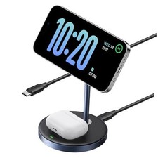 MagFlow 2-in-1 Magnetic Wireless Charging Station Compatible with iPhone 16