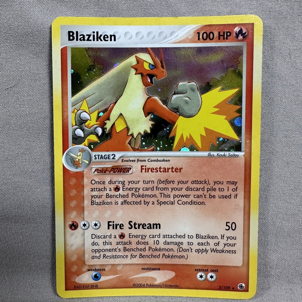 Pokémon Blaziken 3/109 EX Ruby & Sapphire Holo Rare 100HP Fire