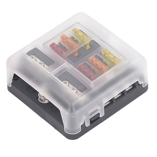 Compact Waterproof 6 Way Fuse Block 12V-24V with LED for Autos - Picture 8 of 16