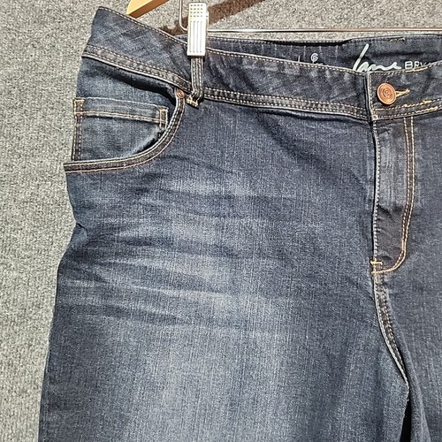 Lane Bryant Genius Fit Jeans Capri 26 Dark Stone Wash, Schnurrhaare - Bild 2 von 14