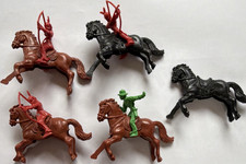 Vintage Cowboy Western Plastic Toy Horses Riders Figures Lot