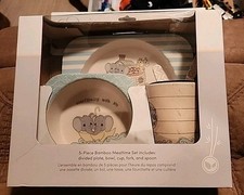 Precious Moments Noah's Ark 5 Piece Bamboo Mealtime Gift Set Model 202415 New