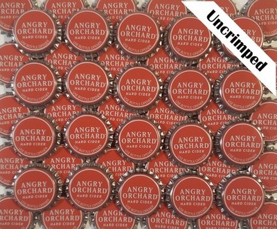 100 Angry Orchard Red Beer Bottle Crown Caps Anchor UNCRIMPED MINT CONDITION