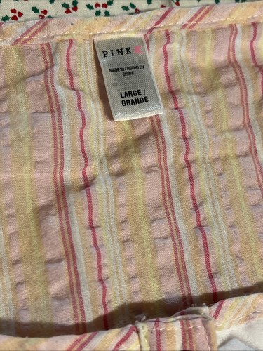 Vintage Victoria's Secret PINK Nachthemd 90er Jahre Pearl Snap Blumen Streifen Schlaf - Bild 2 von 11