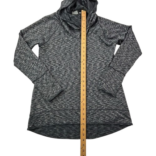Athleta Women's L Large Space Dye Heathered Pullover Tunic Sweatshirt Cowl Neck - Picture 10 of 22
