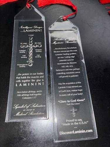 LAMININ CROSS Bookmark God's Design Colossians 1:17 Christian Bible - Picture 9 of 11