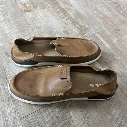 Olukai Mens Kakaha Moc Toe Loafers Brown Leather Slip On Comfort Shoes Size 12 - Picture 6 of 11