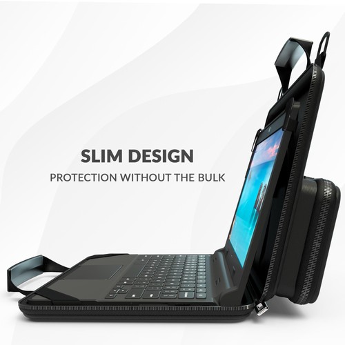 Custodia rigida protettiva per Chromebook 11-11,6 pollici sempre attiva con custodia per accessori a... - Foto 5 di 8