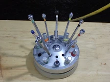 Bergeon 3044 Watchmakers Screwdriver Rotating Stand + 7 Screwdrivers READ LOOK