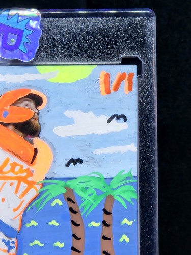 Colton Cowser 2024 Topps Now #54 Hybrid UV Hand Embellished Bobzilla Auto 1/1 - Picture 4 of 8