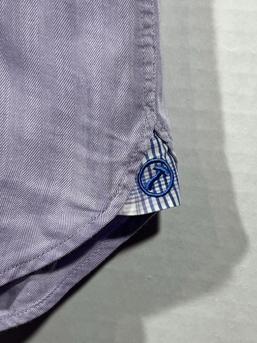 Hammer Made Men’s Dress Shirt Long Sleeve Button Down Purple Cotton Sz L 42/16.5 - Picture 9 of 15