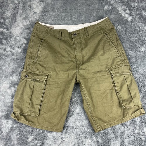 Levi's Cargo Shorts Mens 34 Army Green Cotton Ripstop