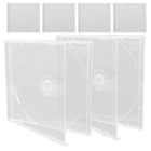  6pcs Clear CD Jewel Cases - Hard Plastic Single Disc Holders CD Storage Box