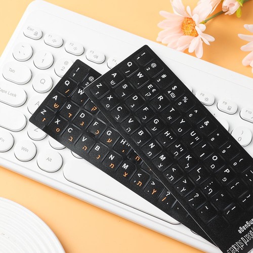 Computer Laptop Hebrew Letter Label Sticker Alphabet Layout Keyboard Stickers - Picture 6 of 15
