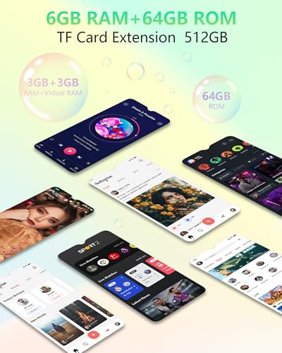 Note 19 Phone Unlocked, 6.56 inch HD+ Display, Android 14 Go, Octa-Core - Zdjęcie 5 z 7