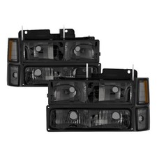 Xtune Headlights w/ Corner & Parking Lights 8pcs Smoked for 94-98 Suburban