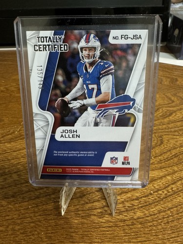 2024 Panini Totally Certified Fabric of the Game #FG-JSA JOSH ALLEN /149 BILLS - Picture 2 of 2