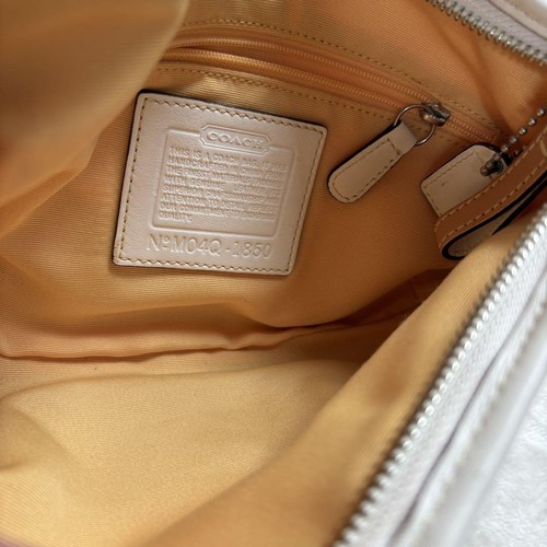 COACH One-Shoulder Bag Signature Hobo gelb Leder Canvas authentisch - Bild 17 von 24