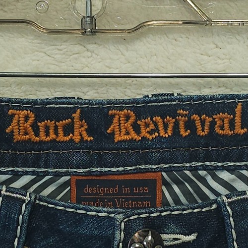 NWT Rock Revival shorts Anais dark wash blue jean women's 27 - Picture 5 of 20