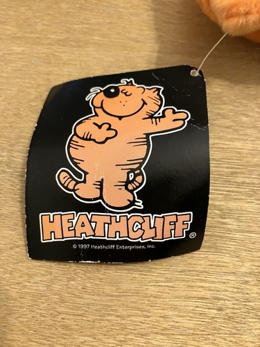 Nanco Heathcliff Plush Orange Cartoon Cat Stuffed Animal 8" 1997 Vintage W/Tag - Picture 11 of 11