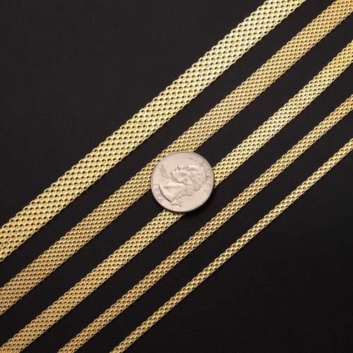 Diamantschliff Bismark Kette Collier 14K Gelbgold plattiert Silber 925 alle Größen - Bild 5 von 13