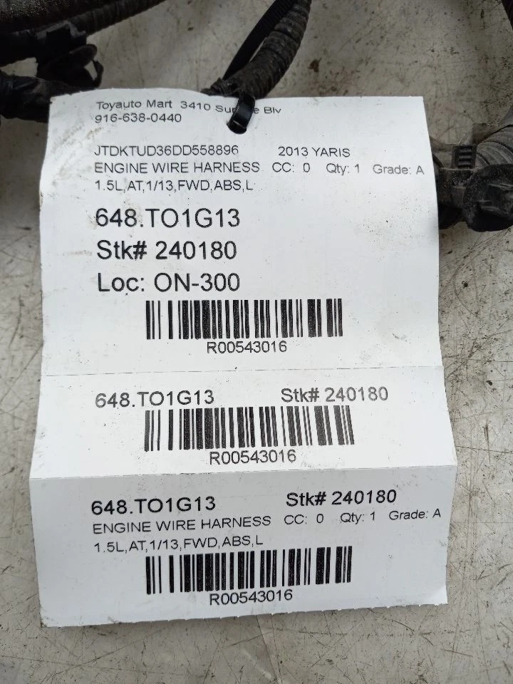 Chicote de fios para motor TOYOTA YARIS L 1.5L 2013 - Imagem 4 de 4