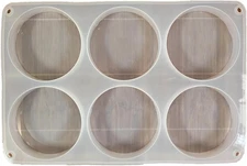 Round Coasters Silicone Mold, 6 Cavity Deep Large Circle Coaster Mold, 4 Inches