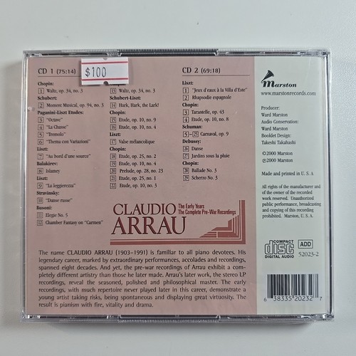 Claudio Arrau The Early Years. Complete Pre-war Recordings (Marston, 2000) - Picture 2 of 2