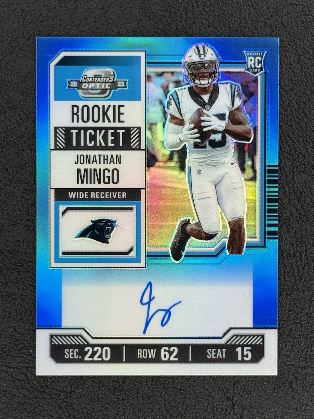 JONATHAN MINGO 2023 Contenders Optic #119 Rookie Auto Teal Prizm /99 Cowboys