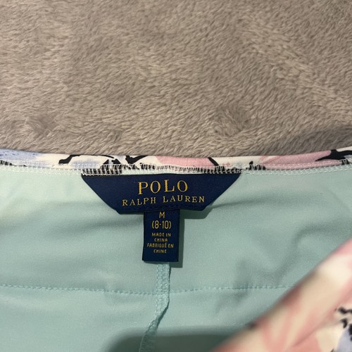 Polo Ralph Lauren Golf Skort Youth Medium 8-10 Floral Print Pockets Performance - Picture 4 of 7