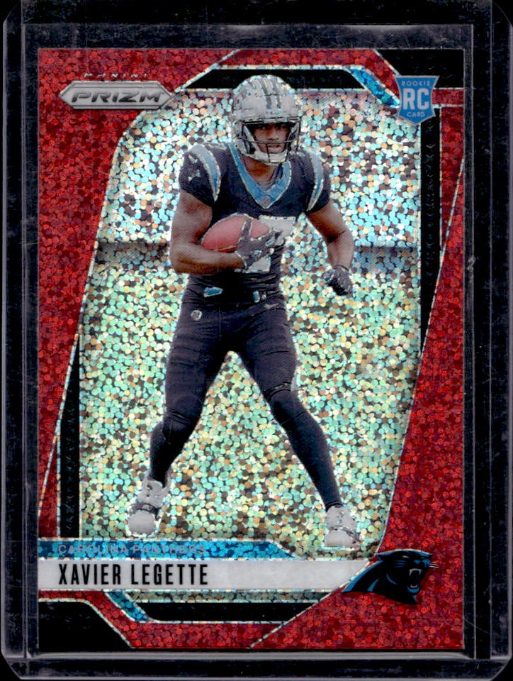 2024 Prizm Xavier Legette RC Red Sparkle Rookie #398 Panthers