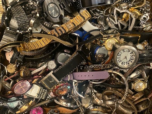 Vintage~Now Watch Lot Over 17 Pounds Wear Repair Craft Harvest