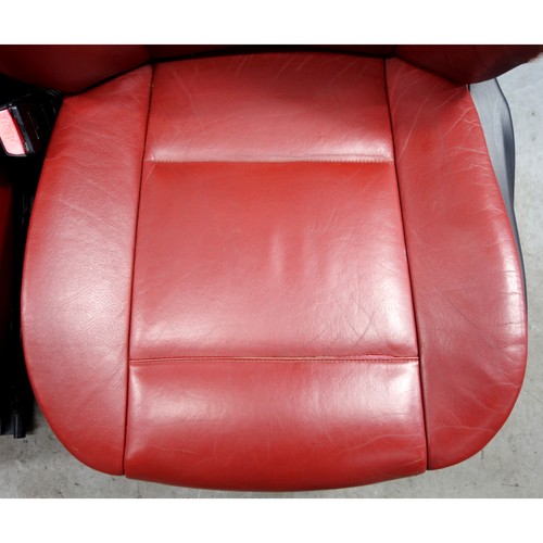 1999-2001 BMW E46 3-Series Coupe Basic Seat Front Pair Left Right Red Leather OE - Bild 6 von 9