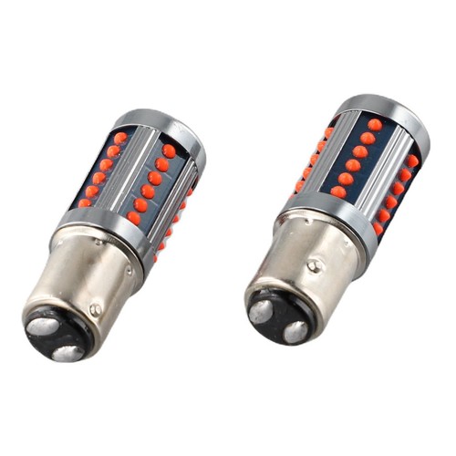 1157 LED Light Bulb 2pcs Set Aluminum BAY15D Brake Light DC/AC 12V-24V - Picture 4 of 24