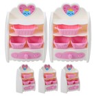 5 Sets Dollhouse Living Room Furniture Decorative Mini Display Shelf