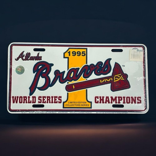 Vintage 1995 Atlanta Braves Limited Edition World Series Campions License Plate