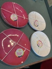NWT Pink / WHITE Melamine Serving Plates 7.5 Lucky Star Enterprise TOTAL OF 16