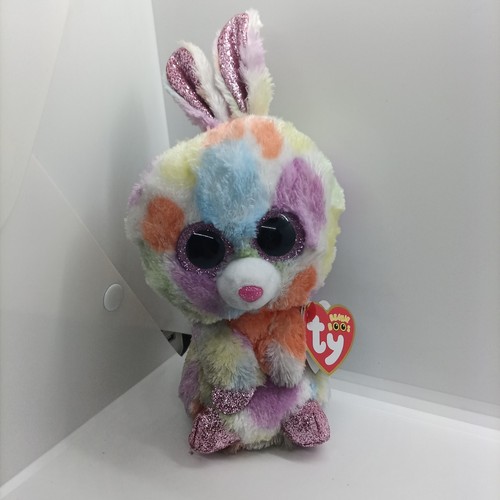 Ty Beanie Boos 8 In BLOOMY multi-colored Rabbit Plush Stuffed Animal Bunny  - Foto 1 di 7